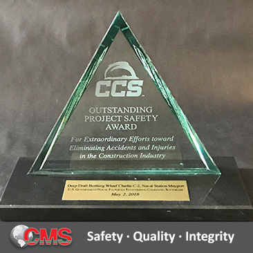 CMS Wins 2018 CCS Outstanding Project Safety Award