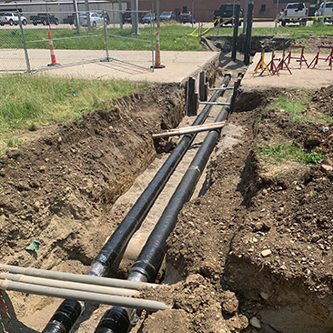 pipe being installed underground