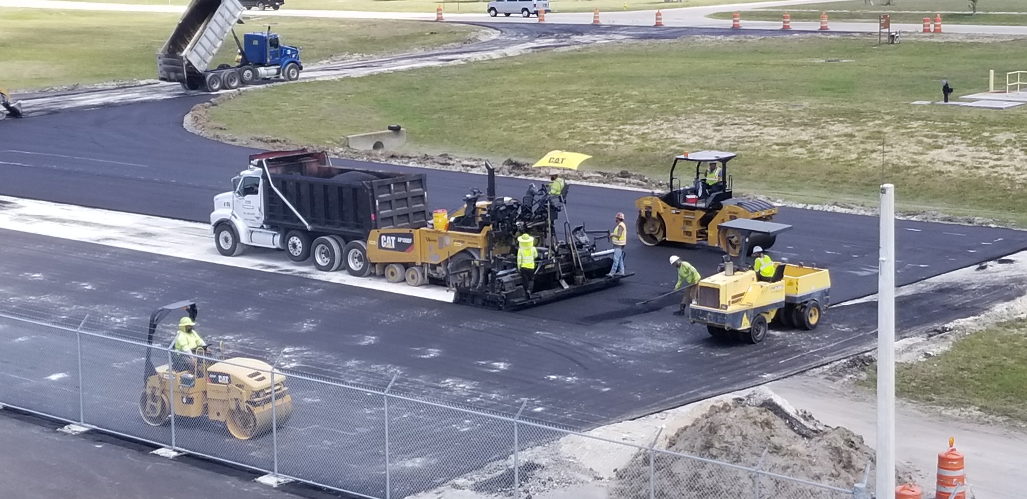 laying asphalt on Cape Canaveral tarmac