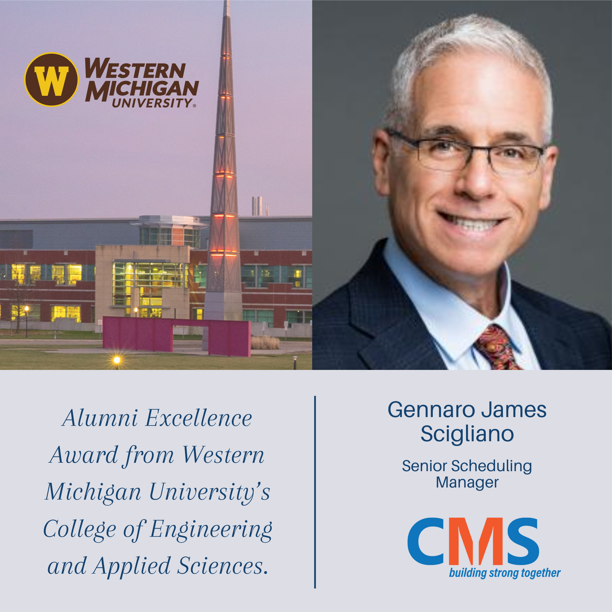 Scigliano Receives Alumni Award of Excellence from Western Michigan University
