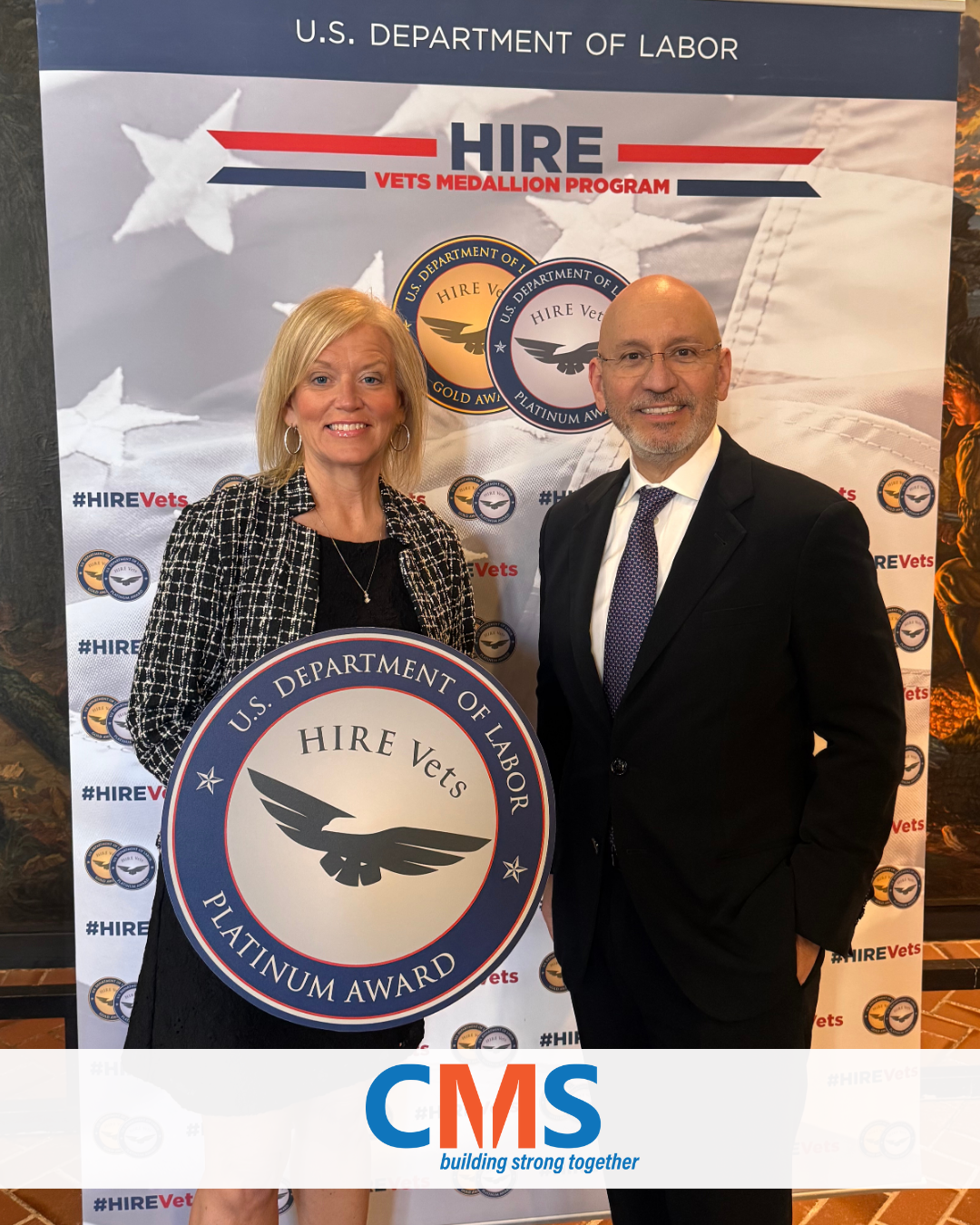 CMS Receives 2025 HIRE Vets Platinum Medallion Award