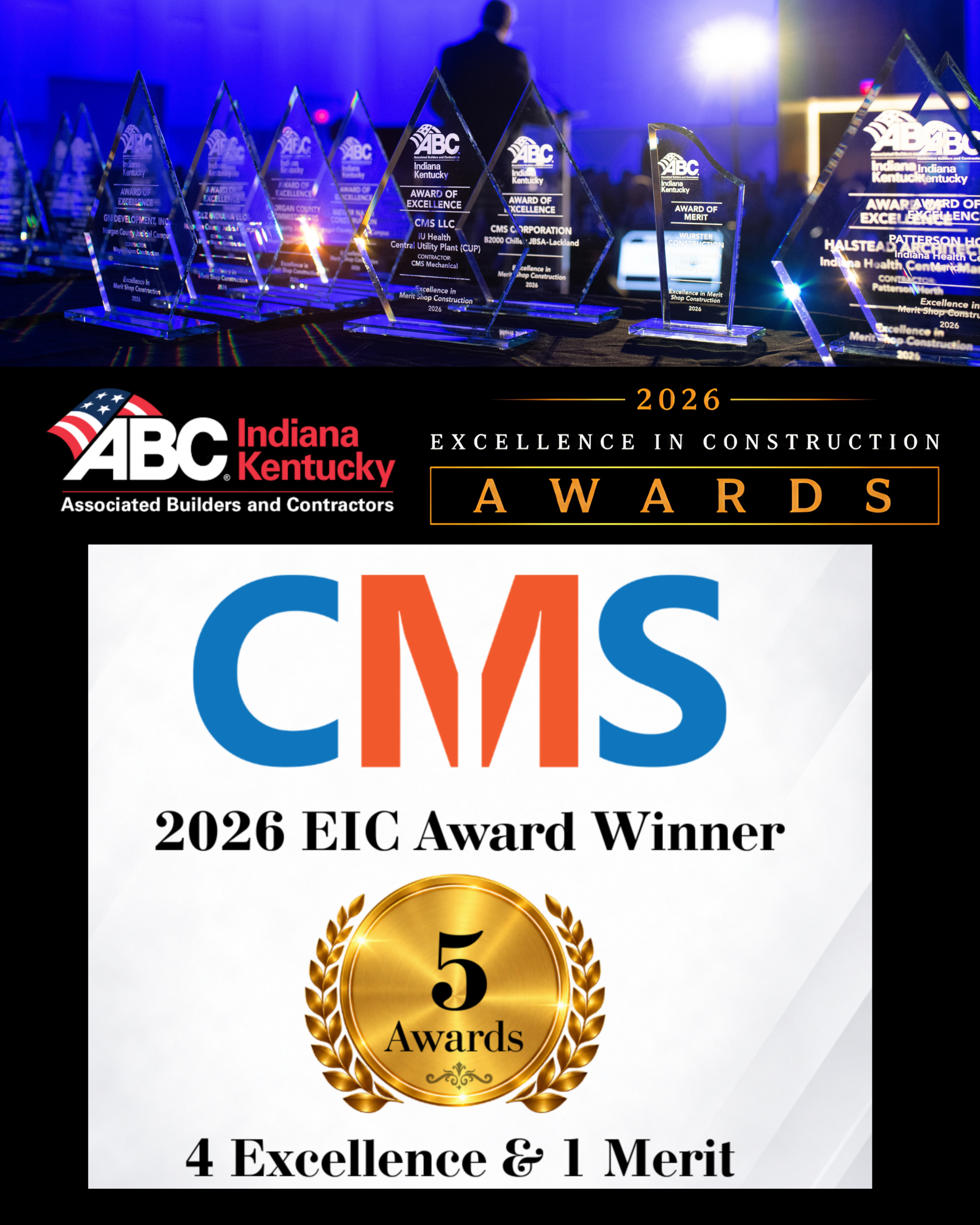 CMS Wins Five Excellence in Construction Awards