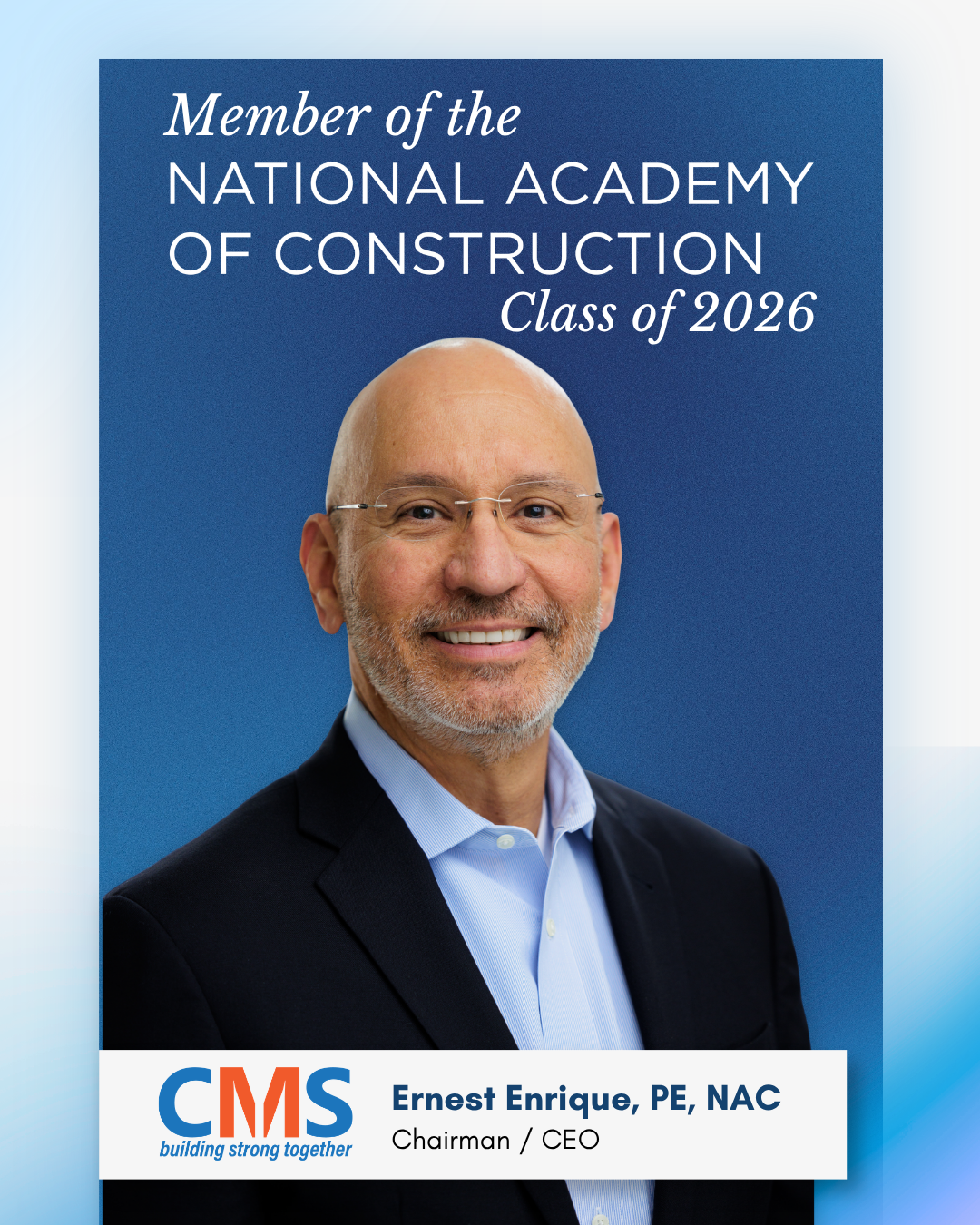 Enrique Inducted into National Academy of Construction